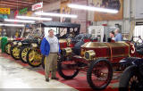 Mark Cantor  w/steamers in the Jay Leno Garage