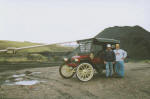 Gary Baese, master violin builder, w/Allen Blazick at the coal mine